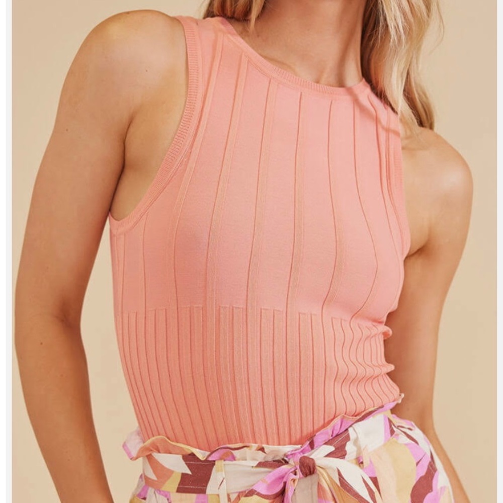 Mink pink evil knit tank NWT